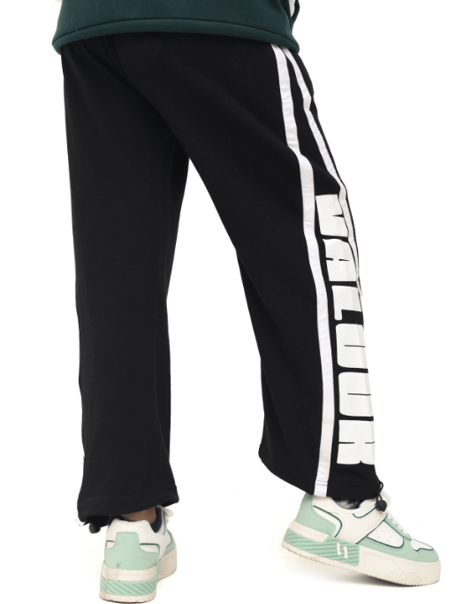 "Valour" Graphic Street Joggers – Black