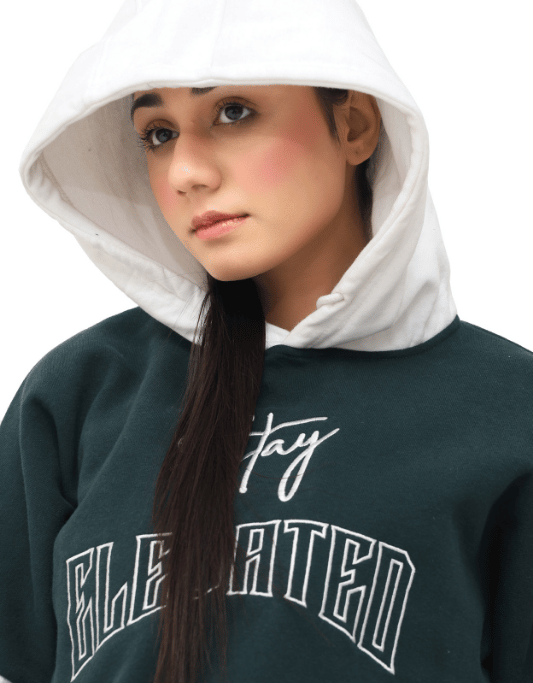 Stay Elevated" Unisex Colour Blocked Hoodie