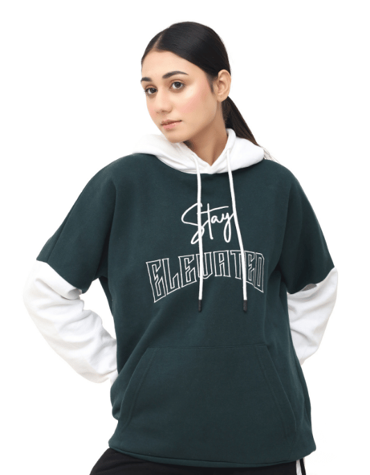 Stay Elevated" Unisex Colour Blocked Hoodie