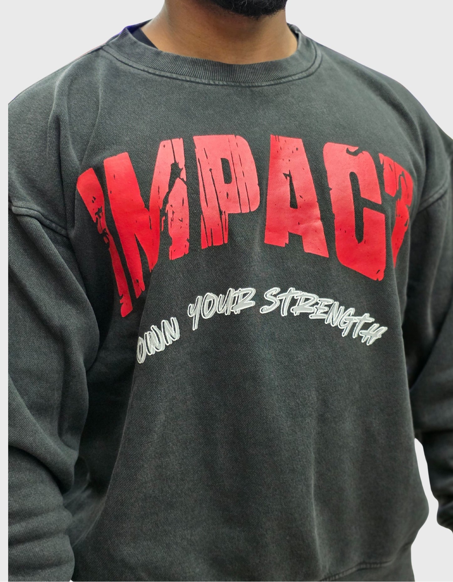The Impact Sweatshirt – Black Acid Wash