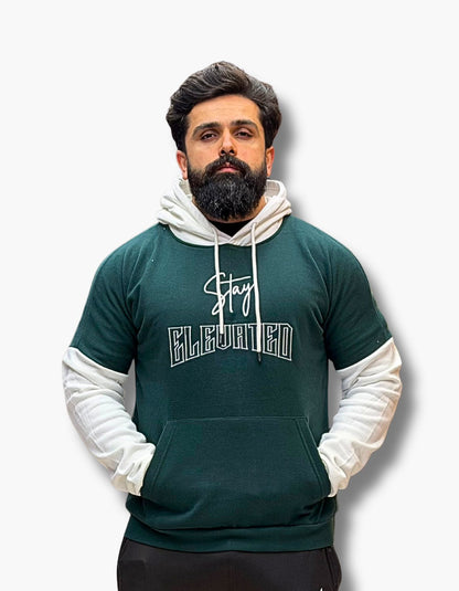 Stay Elevated" Unisex Colour Blocked Hoodie