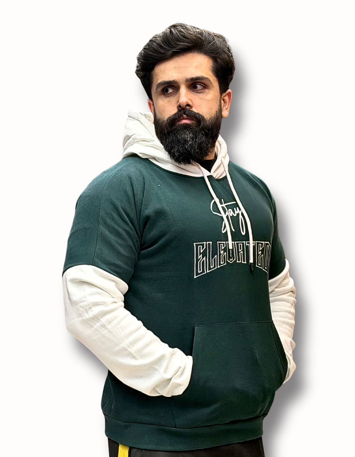 Stay Elevated" Unisex Colour Blocked Hoodie