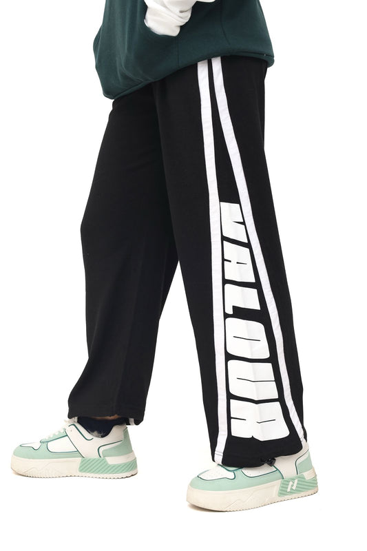 "Valour" Graphic Street Joggers – Black